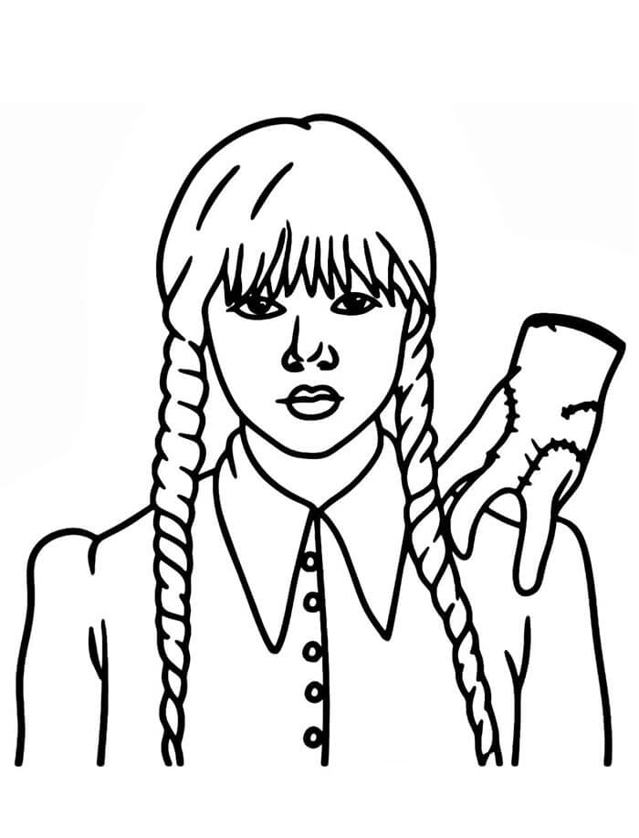 Mercoledì per Bambini di 2 Anni da colorare