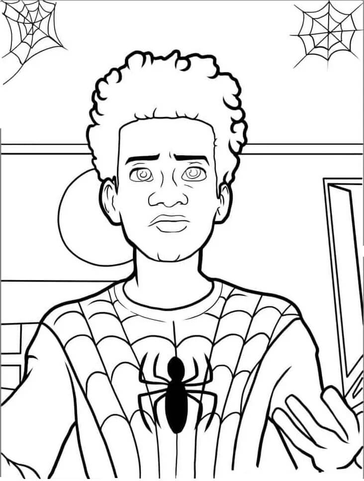 Miles Molares Spiderman da colorare