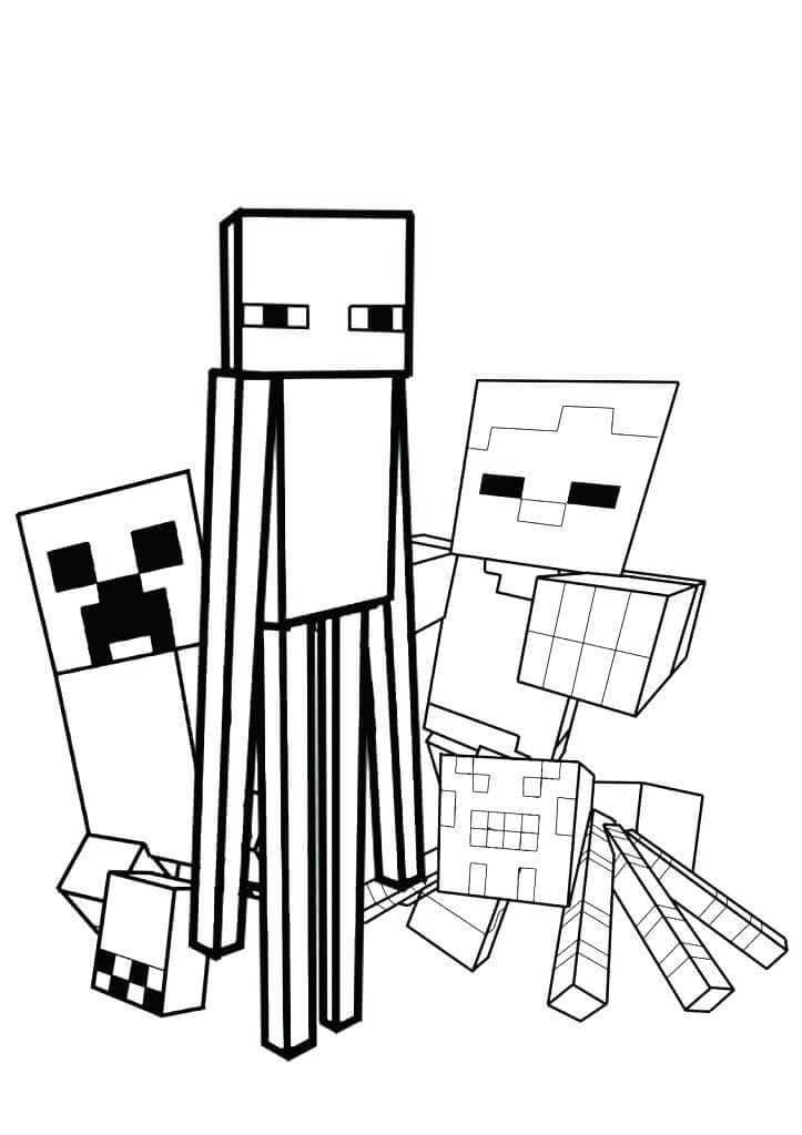 Minecraft Animato da colorare