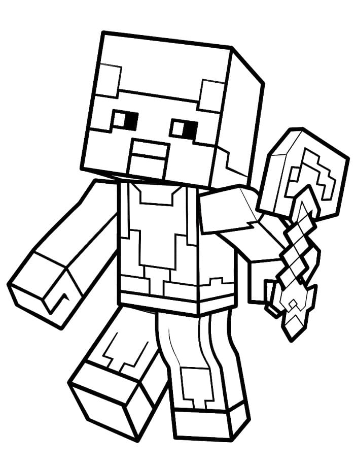 Minecraft Carino da colorare