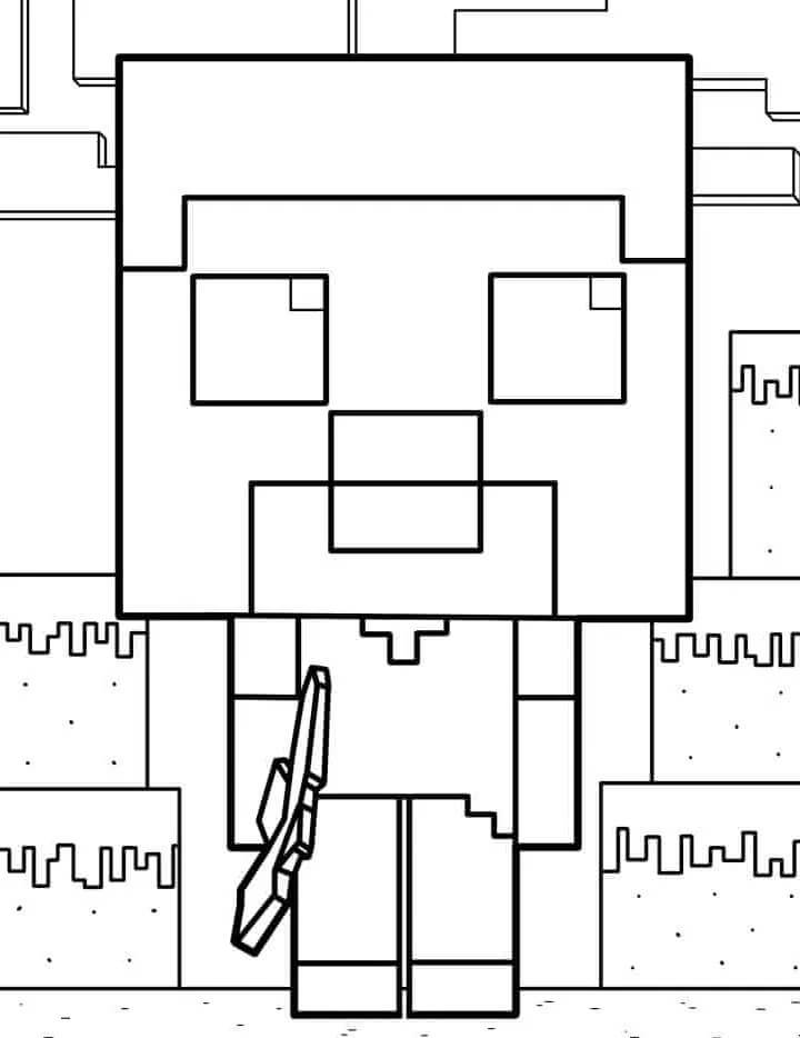 Minecraft Gratuito da Stampare da colorare