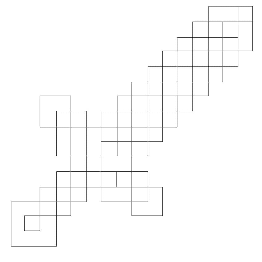 Minecraft Spada da colorare