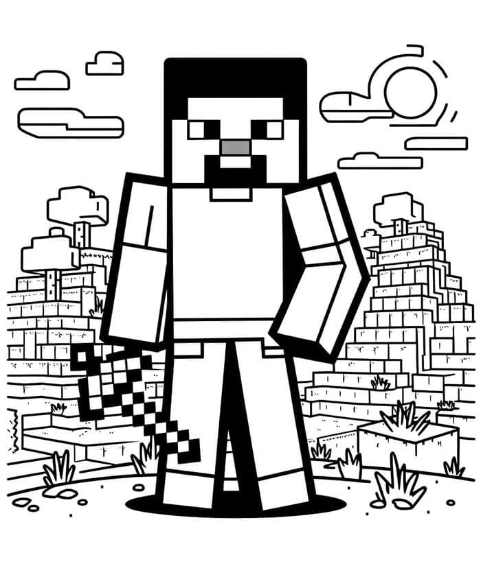 Minecraft Stampabile Gratis da colorare