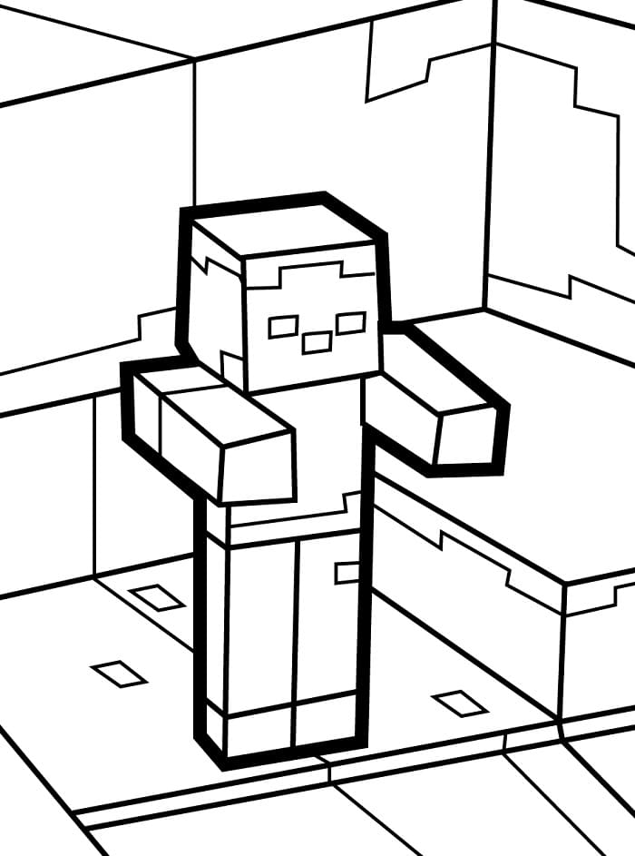 Minecraft Zombi da colorare