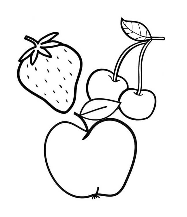 Molti frutti da colorare