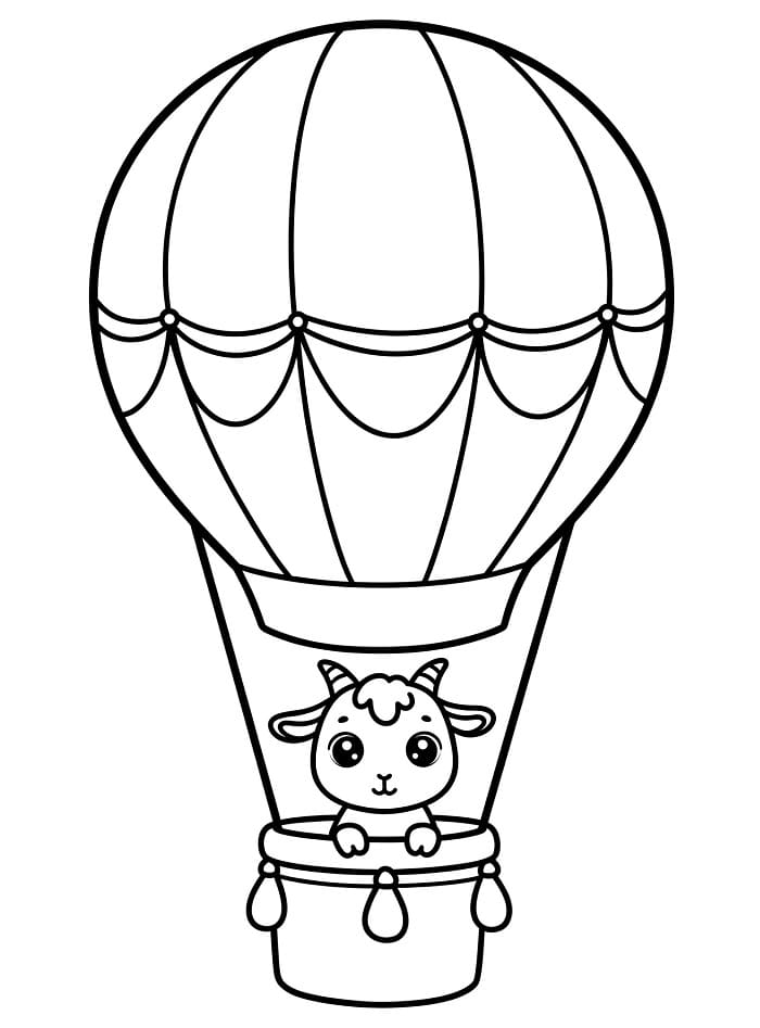 Mongolfiera Base da colorare