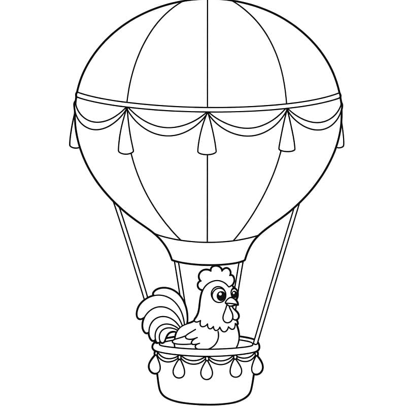 Mongolfiera Fantastico da colorare