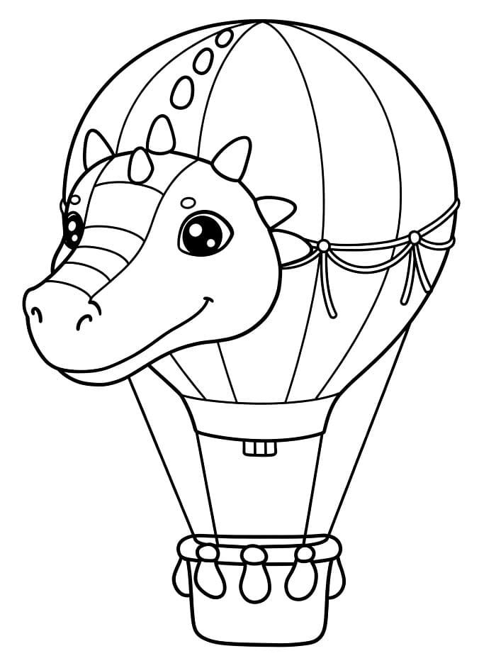 Mongolfiera Gratis per Bambini da colorare