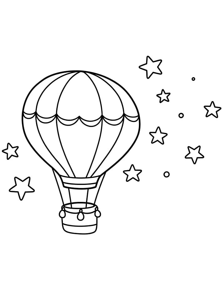 Mongolfiera Gratis da colorare