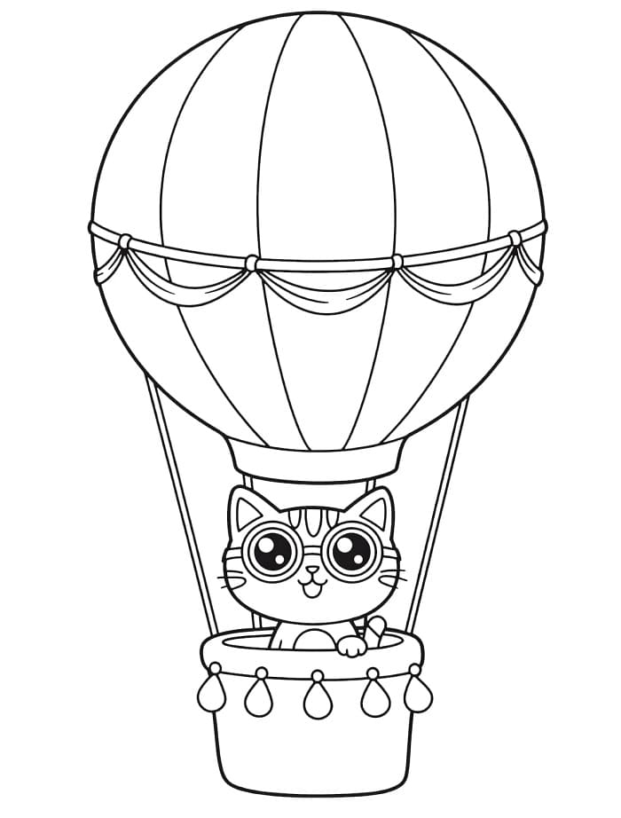 Mongolfiera Normale da colorare
