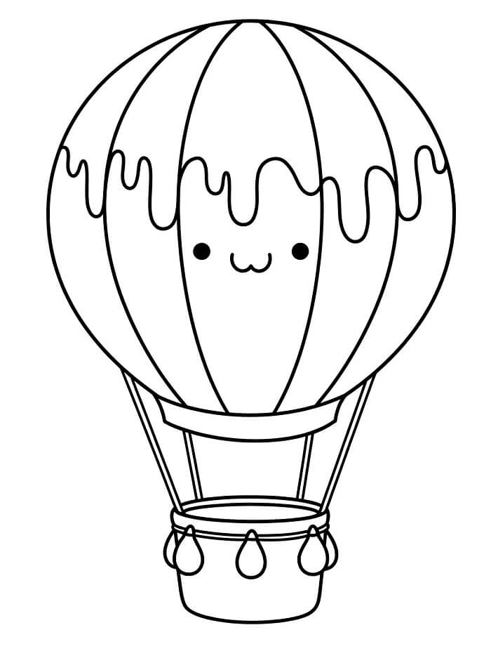 Mongolfiera Stampabile Gratis da colorare