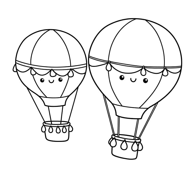 Mongolfiere da colorare