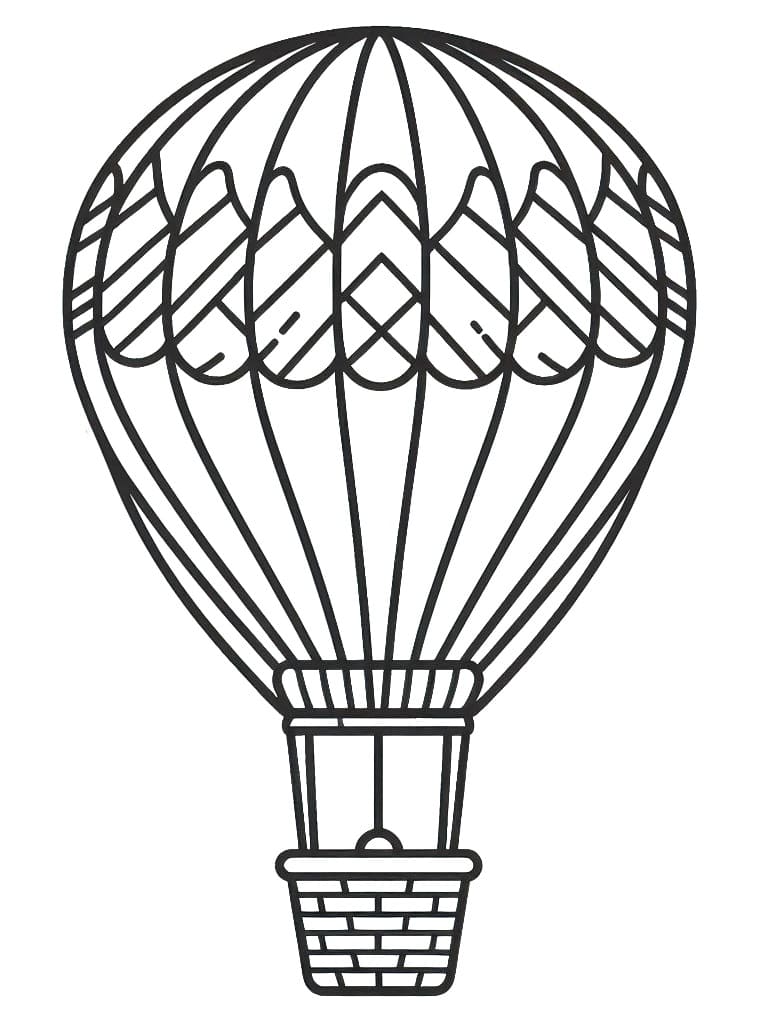 Mongolfiera a Costo Zero da colorare