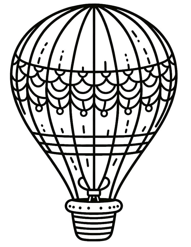 Mongolfiera per Bambini di 2 Anni da colorare