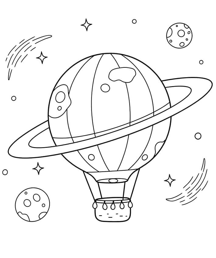 Mongolfiera per Bambini di 5 Anni da colorare