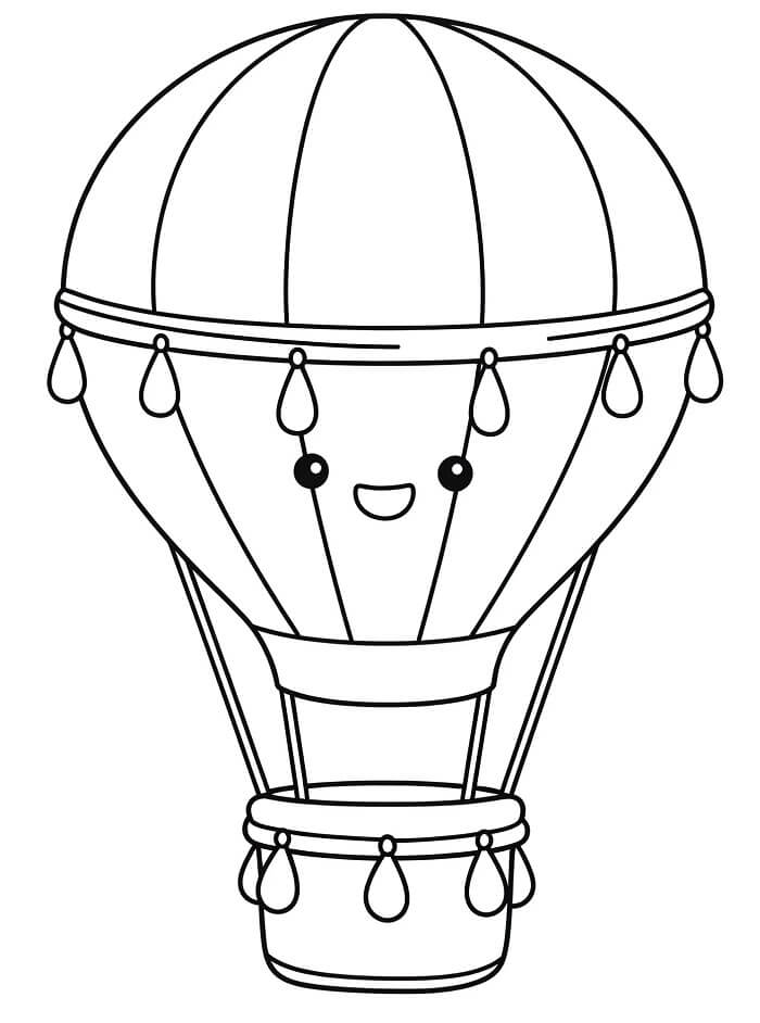 Mongolfiera per Bambini di 6 Anni da colorare