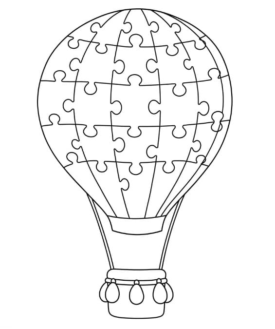 Mongolfiera da colorare