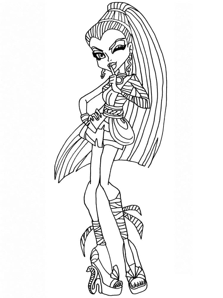 Monster High Nefera De Nile da colorare