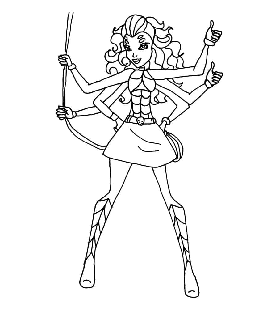 Monster High Webarella da colorare