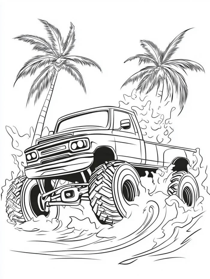 Monster Truck Gratuito da Stampare da colorare