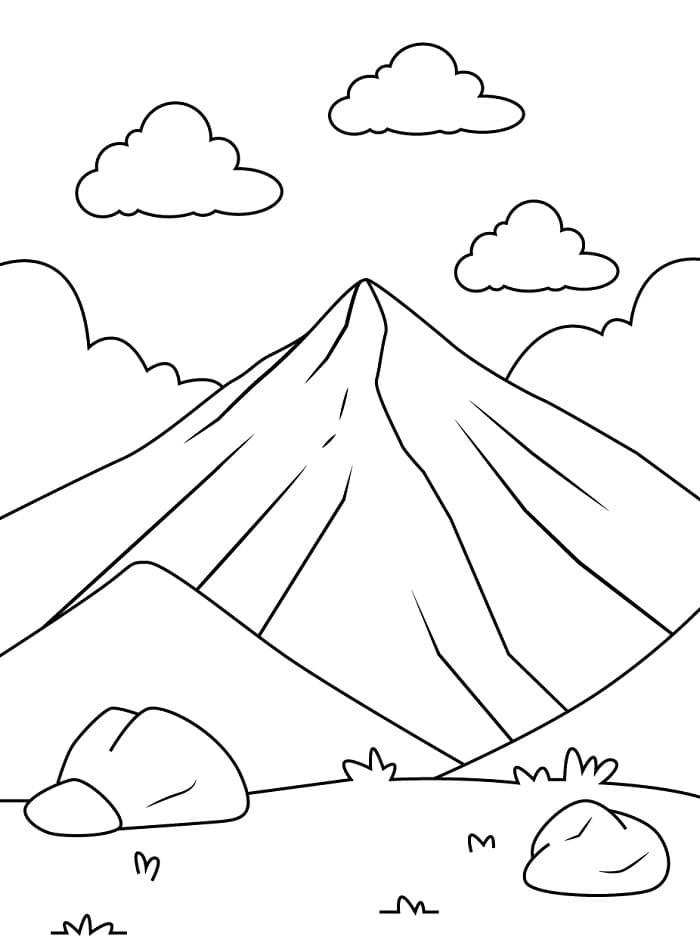 Montagna Bellissima da colorare