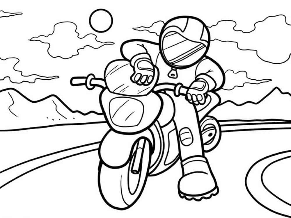 Moto 1 da colorare