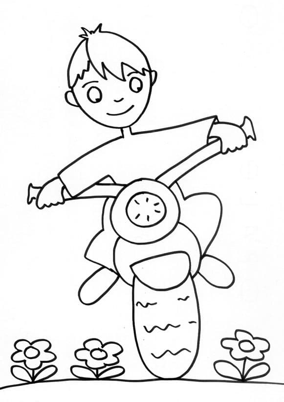 Moto Fantastica da colorare