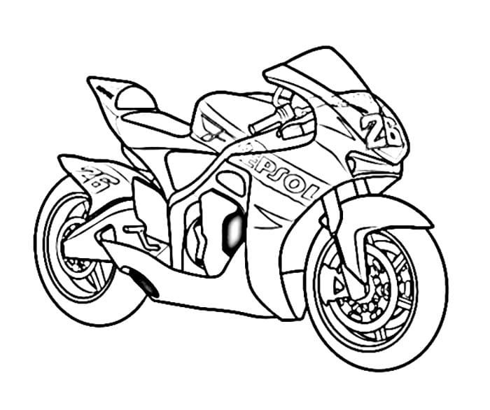 Moto Meravigliosa da colorare