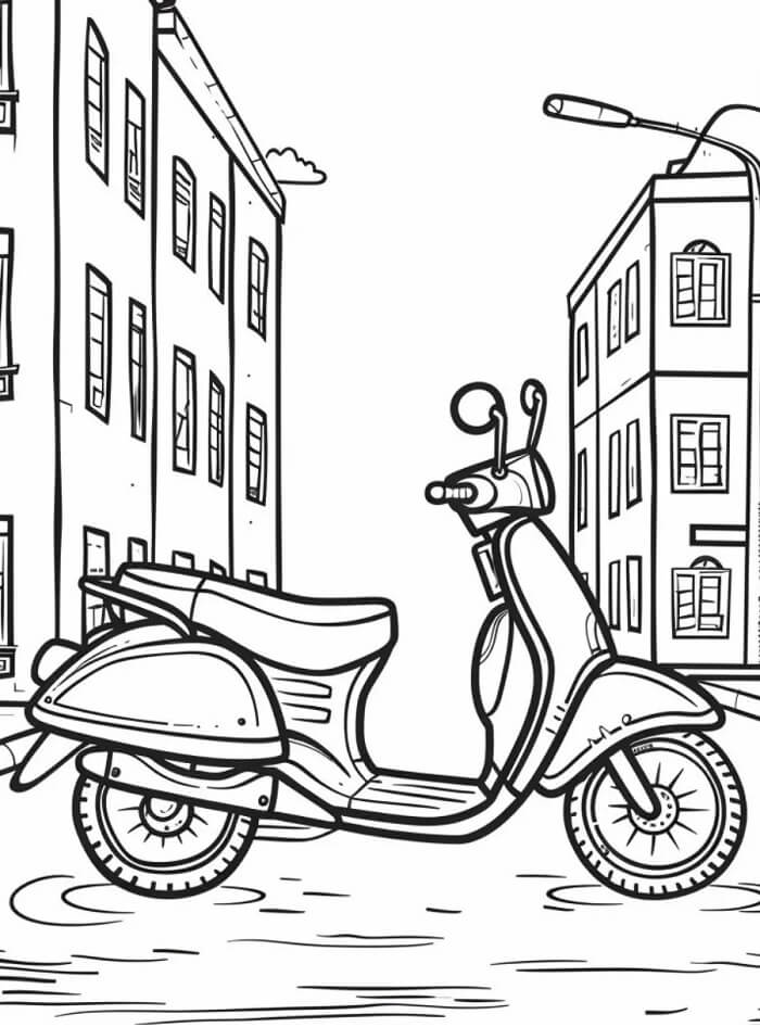 Moto per Bambini di 1 Anno da colorare