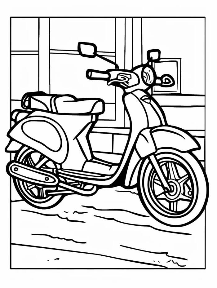 Moto per Bambini di 4 Anni da colorare