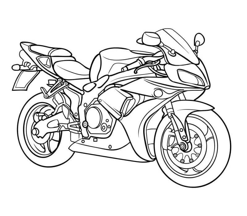 Moto per Bambini di 5 Anni da colorare