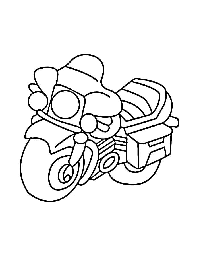 Moto per Bambini da colorare