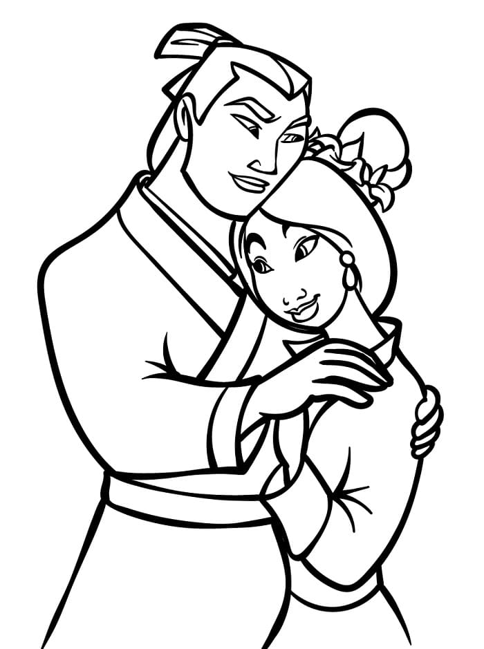 Mulan Carina da colorare