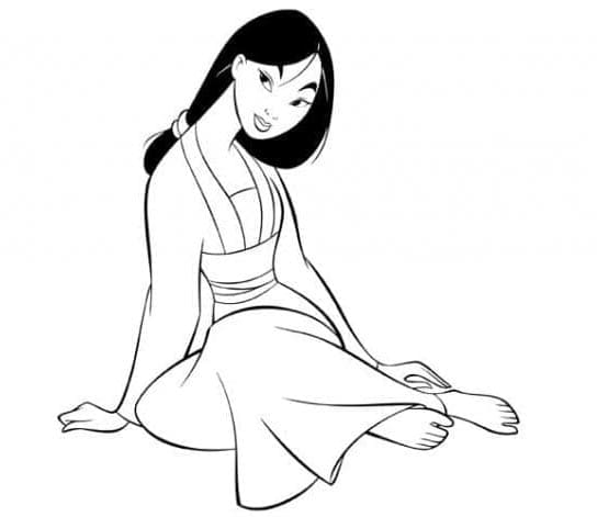 Mulan Senza Spesa da colorare