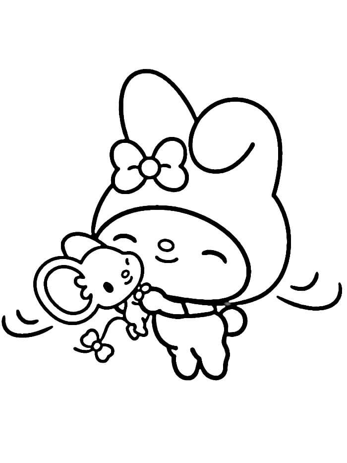 My Melody Stampabile per Bambini da colorare