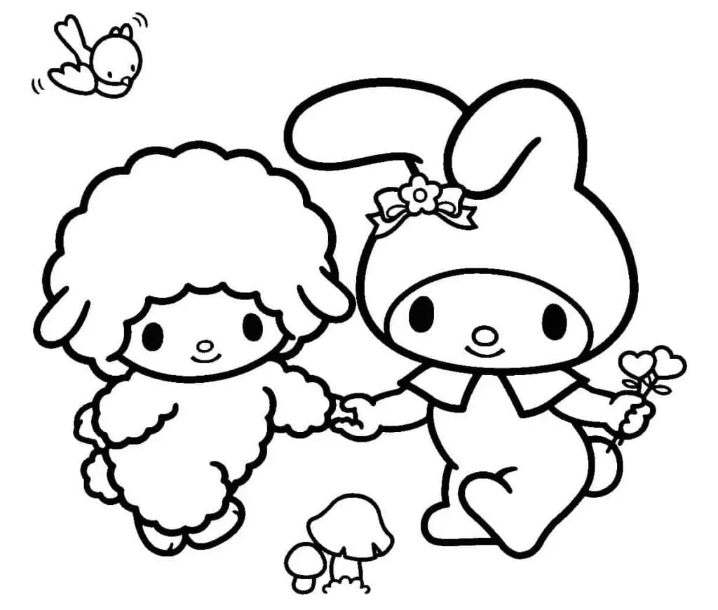 My Melody e Amica da colorare