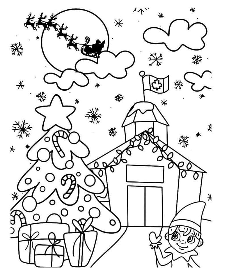 Natale Allegro da colorare