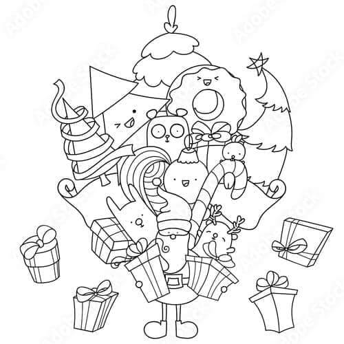 Natale per Bambini di 6 Anni da colorare