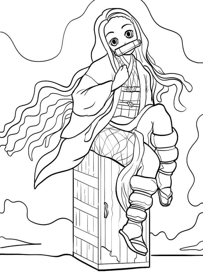 Nezuko Adorabile da colorare