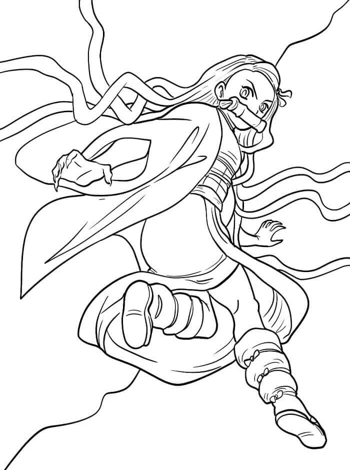 Nezuko Carina da colorare