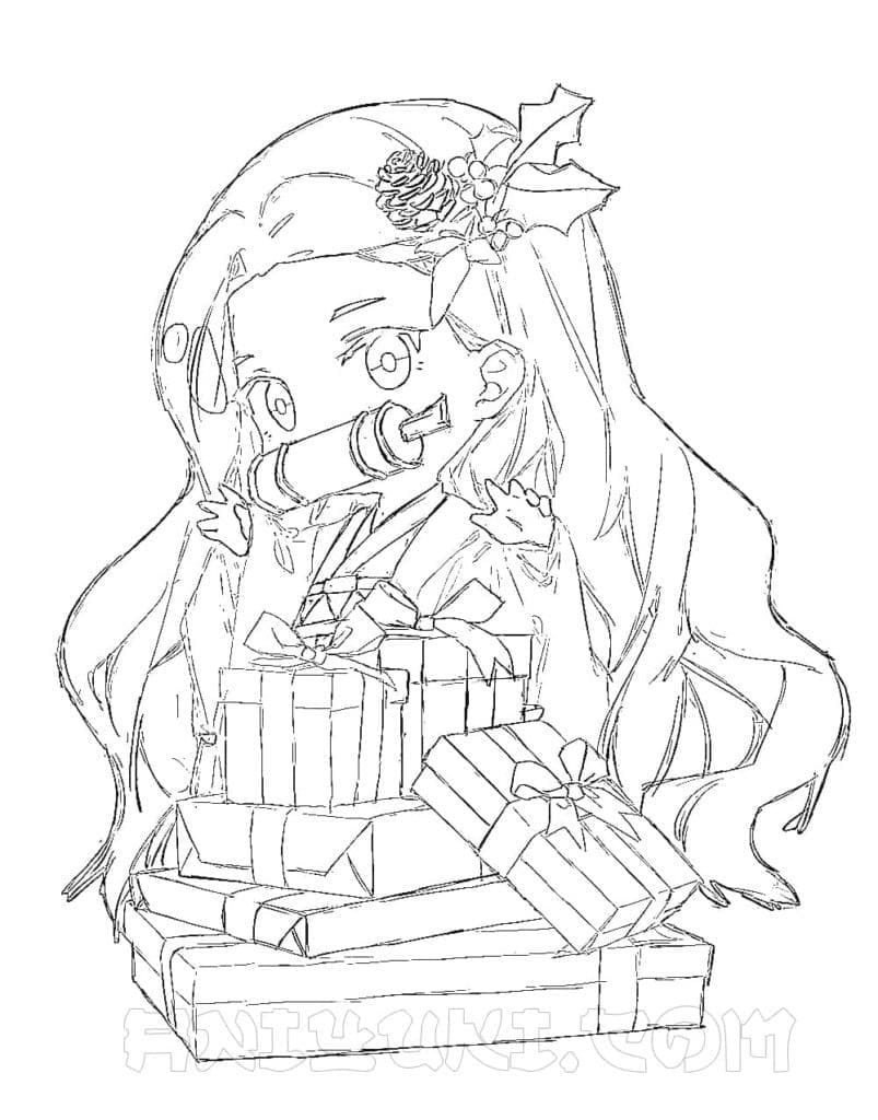 Nezuko a Costo Zero da colorare