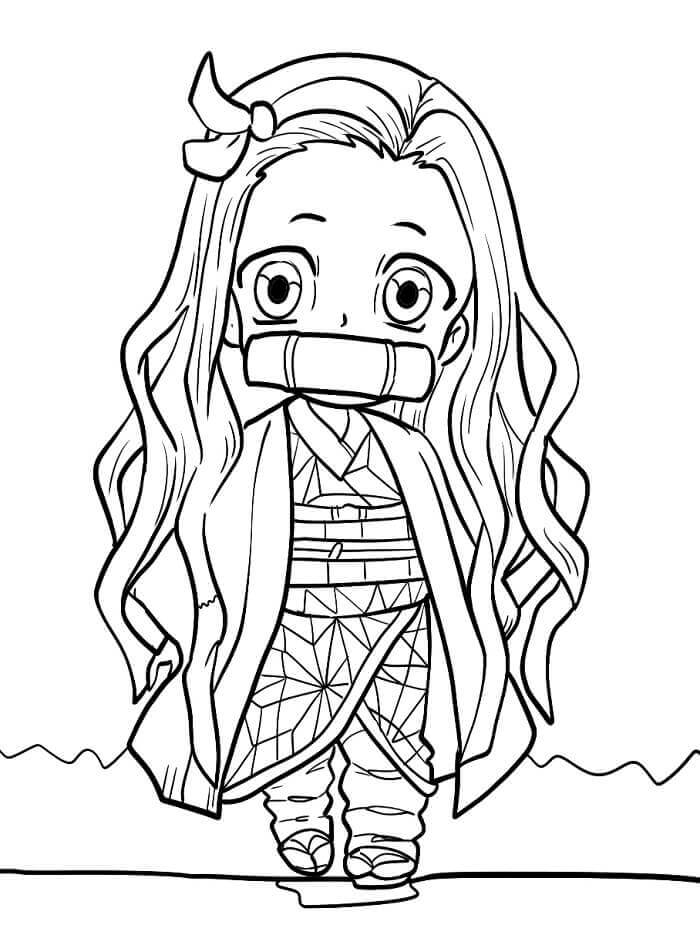 Nezuko di Demon Slayer da colorare