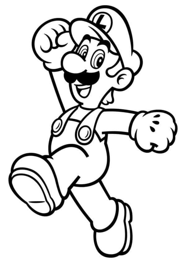 Nintendo Luigi da colorare