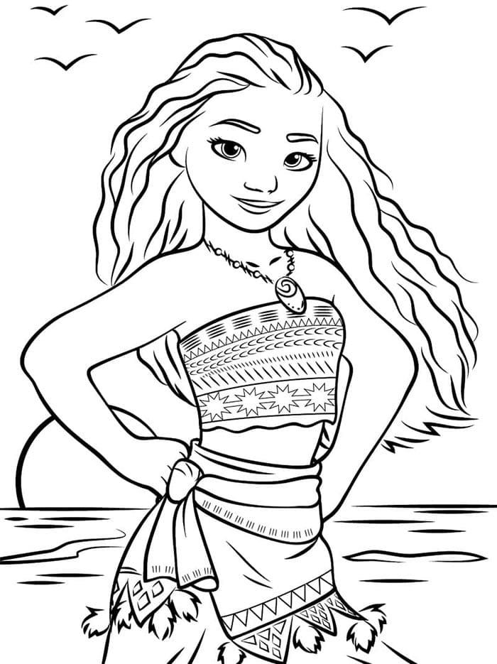 Oceania da Disney da colorare