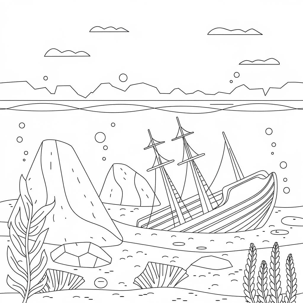 Oceano Stampabile a Costo Zero da colorare