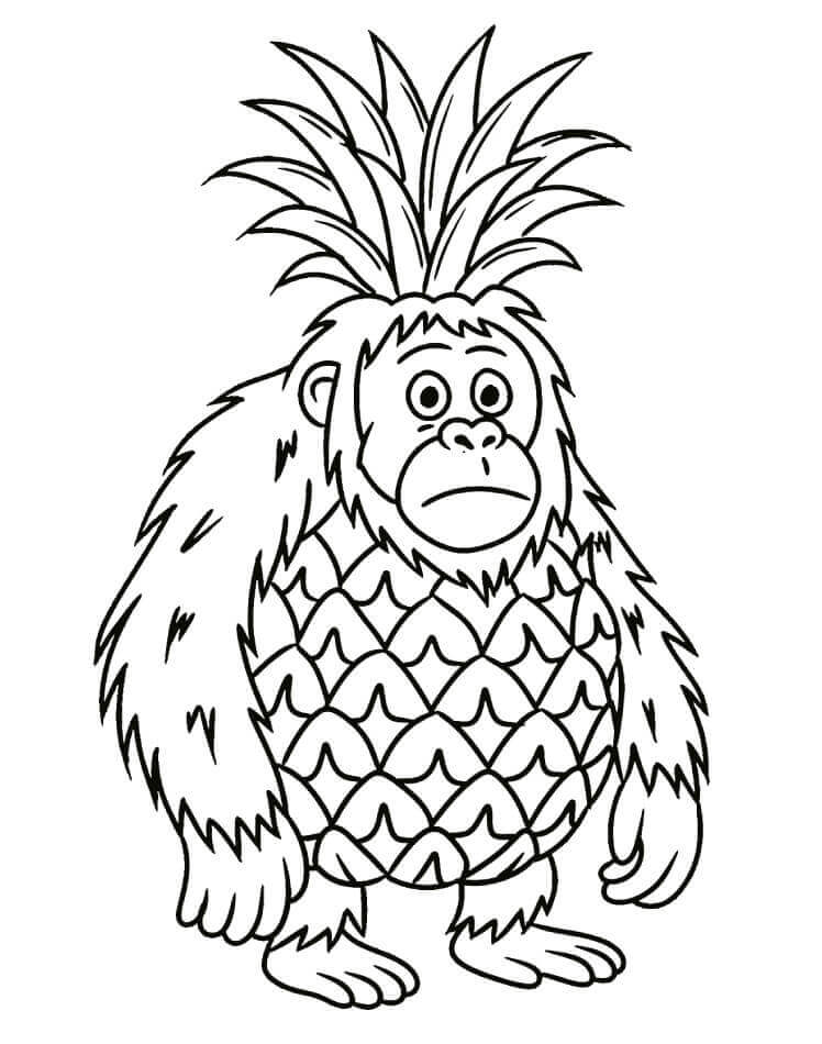 Orangutini Ananasini Italian Brainrot da colorare