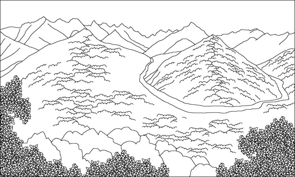 Paesaggio (2) da colorare