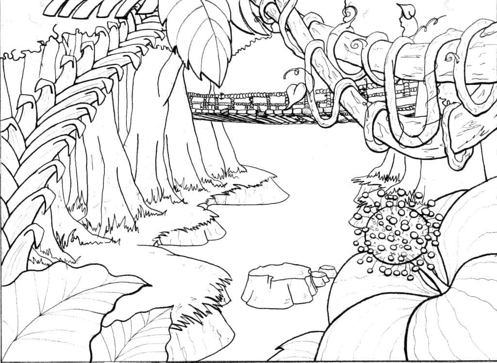 Paesaggio Immagine Libera da colorare