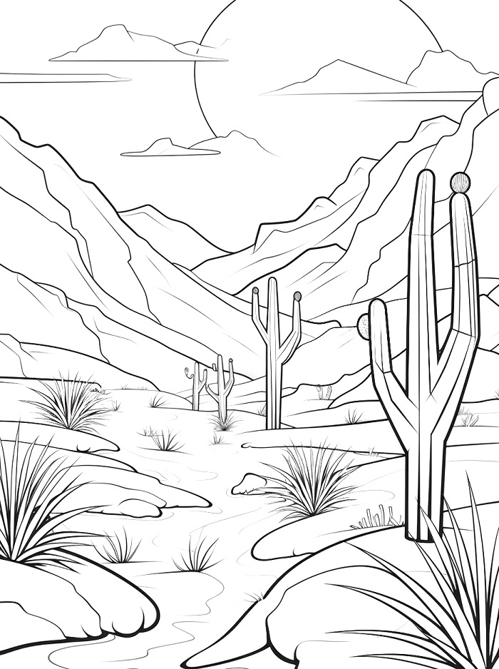 Paesaggio Straordinario da colorare