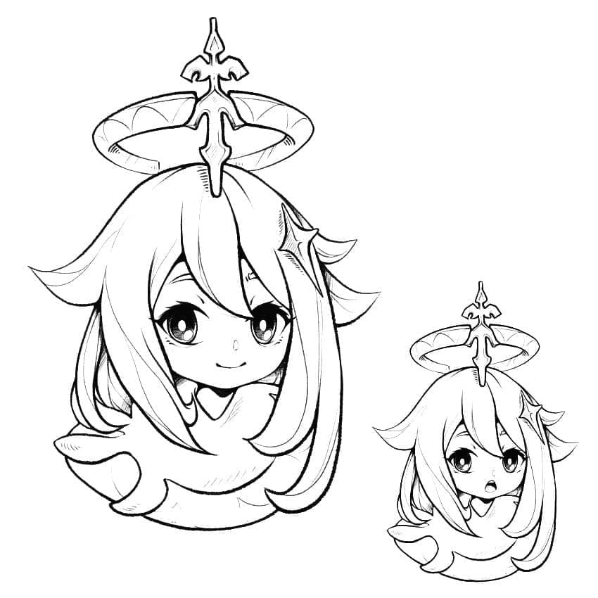 Paimon di Genshin Impact da colorare